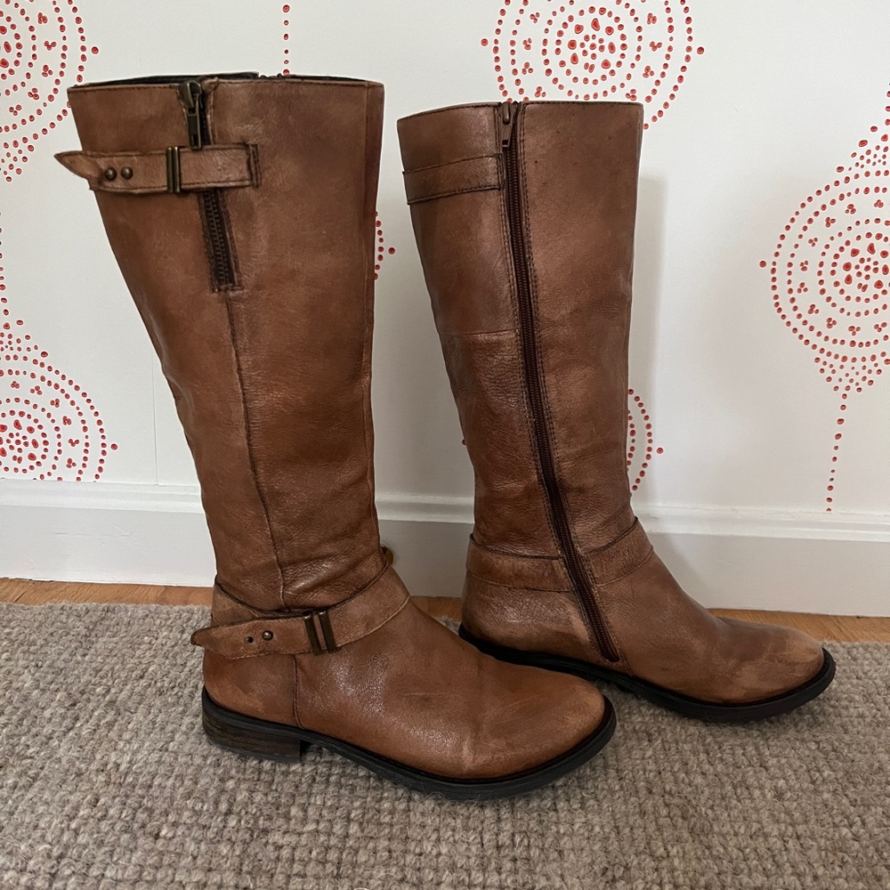 Steve Madden Cowboy Riding Leather Boots